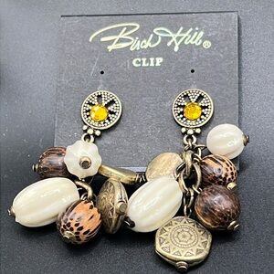 Buck Hill beaded clip on earrings